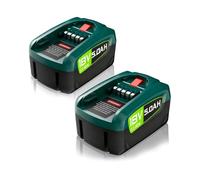 2 batteries de rechange 5000 mAh pour Bosch série PBA/PSB/PSR 18 V | Compatible avec Bosch Grünwerkzeuge Haus & Garten, batterie Gardena 18 V (non compatible avec les aspirateurs Unlimited)