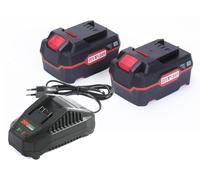 2 batteries lithium-ion 20V 4,3 Ah + chargeur rapide 21V