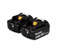 2 batteries Makita BL1830B d'origine, 18V, 3,0Ah – Batterie lithium-ion LXT, 54Wh – Lot de 2 – 197599-5