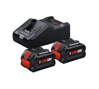 Bosch – Pack chargeur 16A et 2 batteries 18 V Li‑Ion 8,0 Ah 1600A02X03
