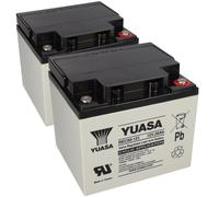2x Yuasa Batterie Au Plomb REC50-12I Pb 12V 50Ah Pour Golf Trolley Caddy