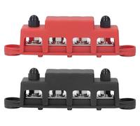 2 blocs de distribution de courant M8, boîtier de barre omnibus robuste, module avec 4 bornes