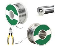 2 Bobines de Soudure Etain Sans, 68g, Fil 1mm à Noyau de Colophane Avec Pince Coupante, Ce Fil de Soudure Convient Aux Réparations Électroniques, Soudage Industriel et Projets DIY