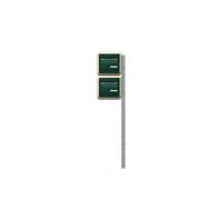 2 boites aux lettres avec pied de fixation 50x50mm Acier Galva aux normes