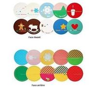 2 boites de 10 mini cartes de NOËL ( soit 20 mini cartes ) + enveloppes et stickers colorés G