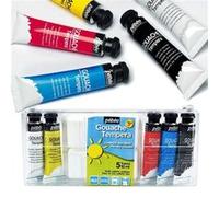 2 boîtes de 5 tubes de peinture gouache + palette - 5 x 10 ml - Pébéo Multicolore G