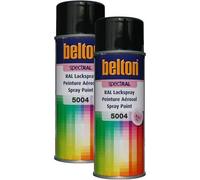 2 Bombes De Peinture Belton Spectral Ral5004 Bleu Noir 400ml