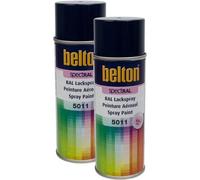 KWASNY Belton Spectral 324 082 Lot de 2 bombes de peinture en spray RAL 5011 Bleu acier brillant 400 ml