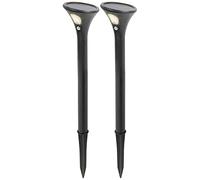 Lunartec 2 bornes lumineuses solaires avec capteur de mouvement - blanc chaud