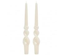 2 Bougies de chandelier souhaitées artisanat - Ivoire - Hauteur 30 cm