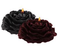 2 Bougies Sm Rose Candles Noire-Rouge