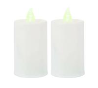 2 Bougies VTV LED 7,5cm Blanc