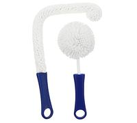2 Brosse Flexible Nettoyage Carafon Vin Flûte Éponge Manche Antidérapant | Nettoyage sans Rayures, Design Ergonomique Ajustable, pour Décanter et Verres à Vin Mousseux