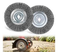 2 Brosses INOX pour Nettoyeur de Joints Einhell sur Batterie | Brosses de remplacement pour nettoyeur de joints de terrasses, trottoirs et pavés (10 cm x 10 mm)