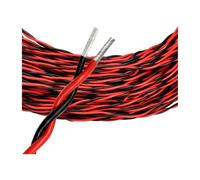 2 Câble à paire torsadée 26/25/24/22/20/18/17/15/13AWG AFS200(Red-Black; 1 meter; 20AWG (0.5mm2))