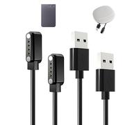 2-cables, câble de chargement pour enregistreur vocal PLAUD NOTE AI, câble USB à charge rapide avec attache magnétique, design léger et durable, sac de rangement de voyage portable en silicone inclus