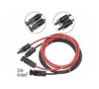 : 2 câbles de rallonge 4 mm² avec connecteur compatible MC4 - 2 m