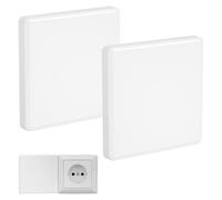 2 Cache Prise Electrique, 8,6 X 8,6 Cm Cache Prise Legrand, Pour Prises Ou Interrupteurs Non Utilisés Cache Interrupteur Mural