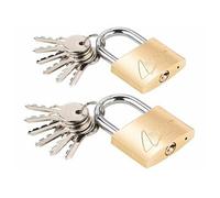 : 2 cadenas à clé en laiton - 48 mm