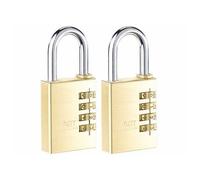 AGT 2 cadenas à code 4 chiffres - Laiton - 38 mm
