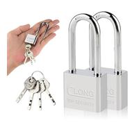 2 Cadenas de Sécurité, Cadenas nse Longue 30mm, 40mm, 50mm, 60mm pour Casier de Gym Casier Bagages Unités de Stockage Garage Portes (60mm)