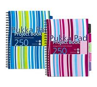 2 cahiers de projets Pukka A4, rose ou bleu