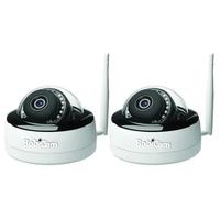 2 caméras dôme RobiCam, 5 Mpx, haute résolution, Wi-Fi, emplacement pour carte mémoire, audio bidirectionnel, vidéosurveillance Wi-Fi, caméras IP dôme, t