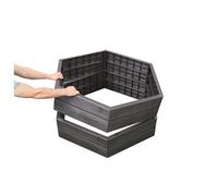 Garantia Kit de 2 carrés potagers 995212 avec 2 sets d'extension gris