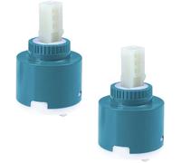 2 Cartouche de Robinet en Céramique pour Mitigeur Valve Remplacement 40MM Cartouche à Disque de Rechange-Bleu