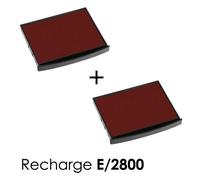 2 Cassette D'encre E/2800 Recharge Pour Tampon Classic 2800 Rouge