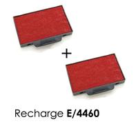 2 Cassette D'encre E/4460 Recharge Pour Tampon Trodat Rouge