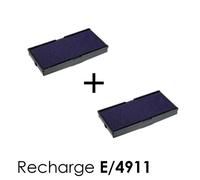 2 Cassette D'encre E/4911 Recharge Pour Tampon Trodat Printy Rouge