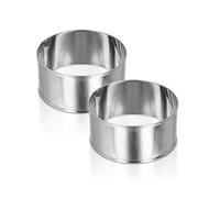 Metaltex - Cercles à pâtisserie Ø 8,5 cm - Inox - Lot de 2 - Gris