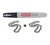 2 chaînes de tronçonneuse + guide chaîne 45 cm OREGON 567292taille G