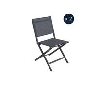 2 Chaises De Jardin Pliante Censo Structure Aluminium - Jardideco Multicolore