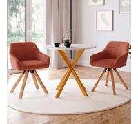 2 CHAISES TERRACOTA PIVOTANTES