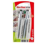 2 chevilles universelles avec vis Fischer UX S K NV 12x70mm