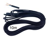 2 Core support en PVC Noir secteur électrique Fil de cuivre de câble haute résistance à la température 2 x 0,75 mm² câble d'alimentation double-10 metre Longueur de coupe Flexible Bassin câble