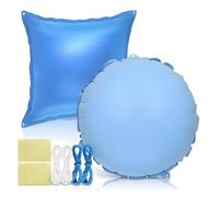 2 Coussin Hivernage Piscine Hors Sol en PVC Épais Foncé 1 Carré / 1 Rond | Coussin Produit Piscine Hivernage Gonflables de 1.2 × 1.2 m pour Bache de Piscines Hors Sol Jacuzzi Gonflable etc