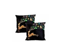: 2 coussins lumineux décoratifs Renne - 45 x 45 cm