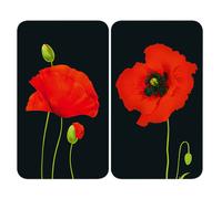 2 couvre-plaques protection motif coquelicots Wenko by Maximex