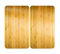 2 couvre-plaques protection motifs bois Wenko by Maximex