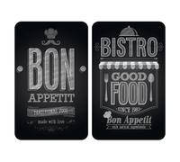 2 Couvre-plaques universel Bistrot - 30 x 52 cm - Noir