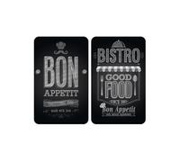 - 2 Couvre-plaques universel Bistrot - 30 x 52 cm - Noir