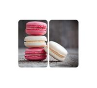 - 2 Couvre-plaques universel Macarons - 30 x 52 cm - Gris