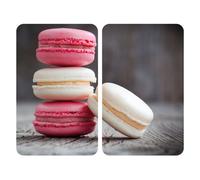 2 Couvre-plaques universel Macarons - 30 x 52 cm - Gris