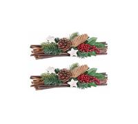 Britesta 2 décorations de Noël naturelle 30 cm faite main