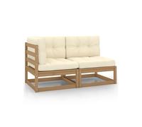 vidaXL 2tlg. Set de salon de jardin avec baisers Honigbraun Massivholz Kiefer