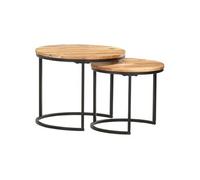 vidaXL Tables gigognes 2 pièces en bois d'acacia massif 286186