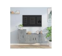 vidaXL 2-delige Tv-meubelset bewerkt hout betongrijs3188466 Gris G